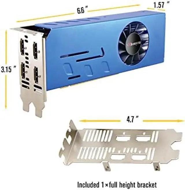Alt view image 3 of 5 - SRhonyra Multi-Monitor Dedicated Graphics Card GTX 750Ti Multi-Display 4GB GDDR5 Video Card Support 4HDMI