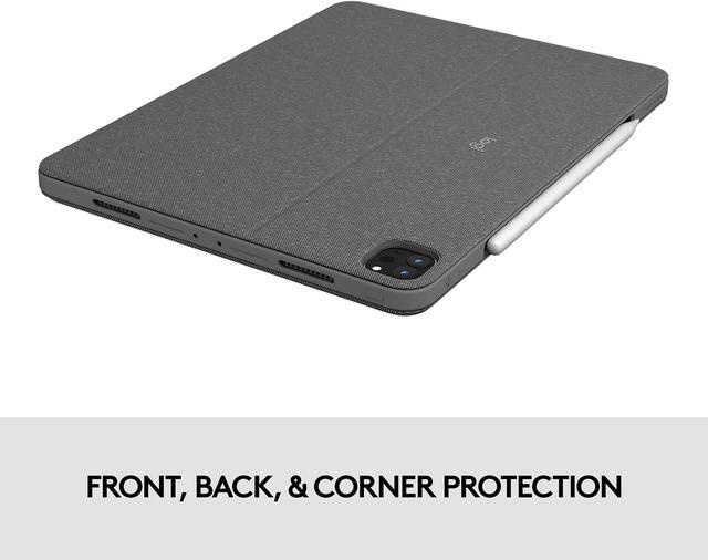 Alt view image 3 of 5 - Logitech Combo Touch iPad Pro 12.9-inch (5th, 6th gen - 2021, 2022) Keyboard Case - Detachable Backlit Keyboard with Kickstand, Click-Anywhere Trackpad, Smart Connector - Oxford Gray; USA Layout