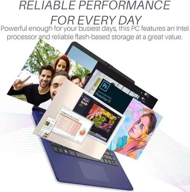 Alt view image 3 of 5 - HP 14 Laptop Touchscreen with Stylus Pen - Windows 11 - AMD Ryzen 3 5300U - Wireless-AC - USB C - Long Battery Life - Webcam - College School Students Laptop Small (16GB RAM |1TB SSD)