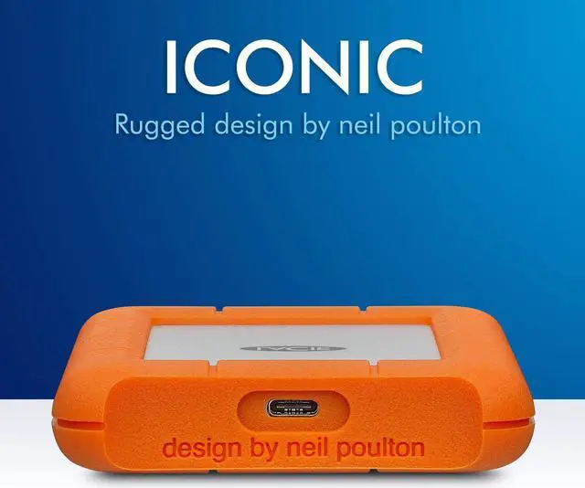 Alt view image 5 of 5 - LaCie Rugged 5TB USB-C External Hard Drive - Shock, Dust, Rain Resistant Portable HDD for Mac and PC