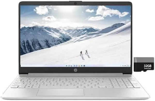 Main image of HP 15.6" Laptop, Intel Core i3-1215U Processor, 16GB RAM, 1TB SSD, FHD Display, Numeric Keypad, Bluetooth, Wi-Fi, Long Battery Life, SD Card Reader, Windows 11 Home, Alpacatec MicroSD, Silver