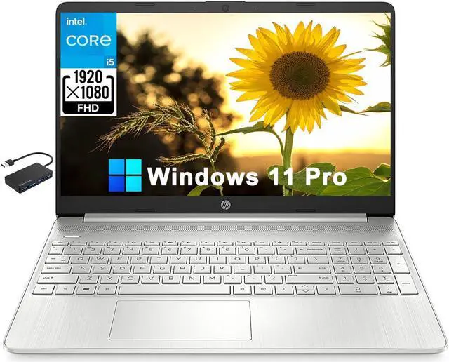 Main image of HP 15 15.6" Full HD Business Laptop Computer[Windows 11 Pro], Intel Core i5-1135G7 (up to 4.2 GHz), 16 GB DDR4 RAM, 256 GB PCIe SSD, Iris Xe Graphics, Numeric Pad, Wi-Fi 6, HDMI, Type-C, w/Hub