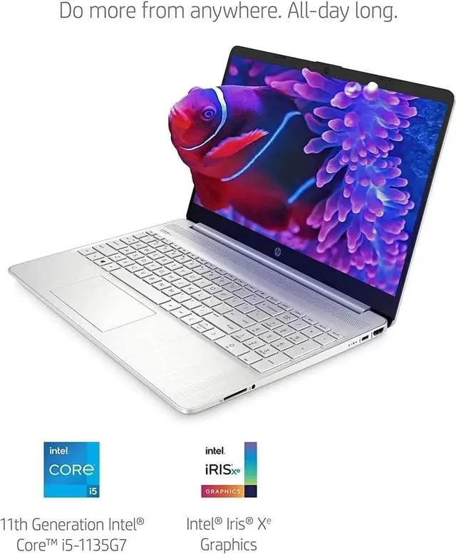 Alt view image 2 of 5 - HP 15 15.6" Full HD Business Laptop Computer[Windows 11 Pro], Intel Core i5-1135G7 (up to 4.2 GHz), 16 GB DDR4 RAM, 256 GB PCIe SSD, Iris Xe Graphics, Numeric Pad, Wi-Fi 6, HDMI, Type-C, w/Hub