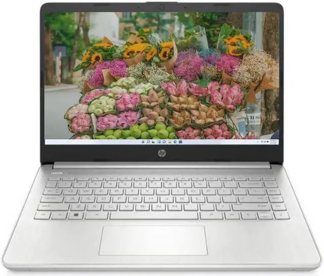 Alt view image 2 of 5 - HP Notebook Laptop, 14" HD (1366 x 768) Display, AMD Ryzen 5 5500U (6 Cores), 16GB RAM, 1TB PCIe SSD, HDMI, SD Card Reader, Windows 11 Home, Natural Silver, TWE Mouse Pad