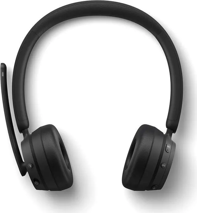 Alt view image 2 of 5 - Microsoft Modern - Wireless Headset,Comfortable Stereo Headphones with Noise-Cancelling Microphone, USB-A dongle, On-Ear Controls, PC/Mac - Certified for Microsoft Teams,Black