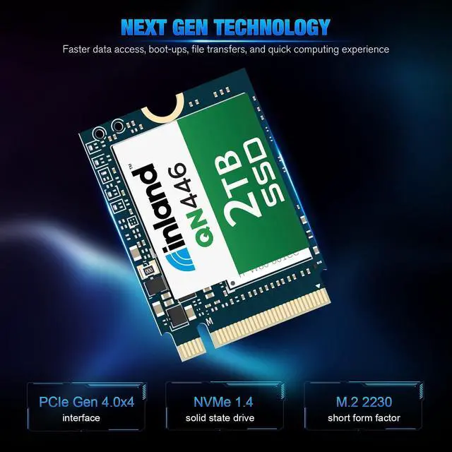 Alt view image 3 of 5 - INLAND QN446 2TB M.2 2230 SSD PCIe Gen 4.0x4 NVMe Internal Solid State Drive Gaming Internal SSD, Compatible with Steam Deck, ROG Ally Mini PCs