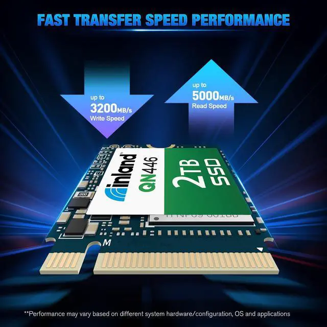 Alt view image 2 of 5 - INLAND QN446 2TB M.2 2230 SSD PCIe Gen 4.0x4 NVMe Internal Solid State Drive Gaming Internal SSD, Compatible with Steam Deck, ROG Ally Mini PCs