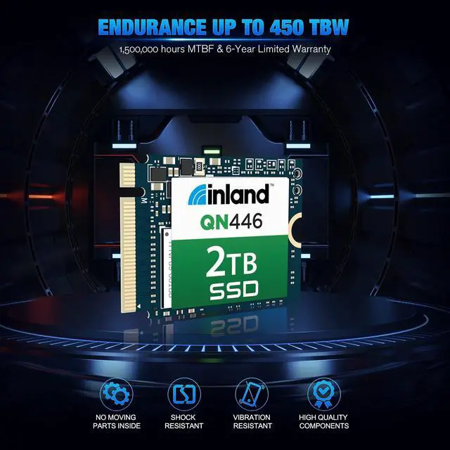 Alt view image 4 of 5 - INLAND QN446 2TB M.2 2230 SSD PCIe Gen 4.0x4 NVMe Internal Solid State Drive Gaming Internal SSD, Compatible with Steam Deck, ROG Ally Mini PCs