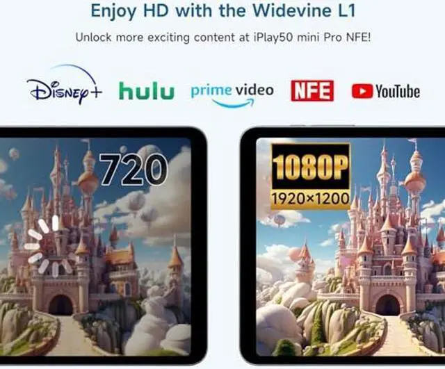 Alt view image 3 of 5 - ALLDOCUBE 8.4 inch Tablet, Helio G99 Android Tablet with Widevine L1 iPlay50 Mini Pro NFE, FHD+ 1920x1200 Android13 Tablet, 16GB(8+8) RAM 256GB ROM 512GB Expandable, 5MP/13MP 4G LTE Bluetooth 5.2
