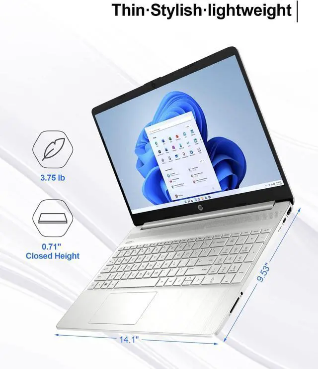 Alt view image 5 of 5 - HP 2023 Newest 15.6" Touchscreen Laptop, 16GB RAM, 1T SSD, Intel Core i3-1115G4 Processor, 11 H Battery Life, Wi-Fi, Bluetooth, Webcam, HDMI, Windows 11 Home in S Mode