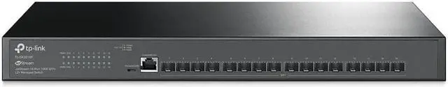 Main image of TP-Link TL-SX3016F | 16 Port 10G SFP+ Enterprise Level Switch | L2+ Smart Managed | Omada SDN Integrated | IPv6 | Static Routing | L2/L3/L4 QoS, IGMP & LAG | 5 Year Manufacturer Warranty
