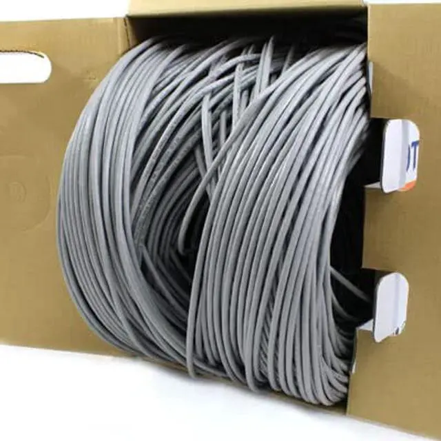 Alt view image 5 of 5 - Infinity Cable CAT6 CMR Riser 23AWG UTP, 1000 Feet, 550MHz Solid 100% Pure Copper, UL Certified, Easy to Pull (Reelex II) Box, Gray