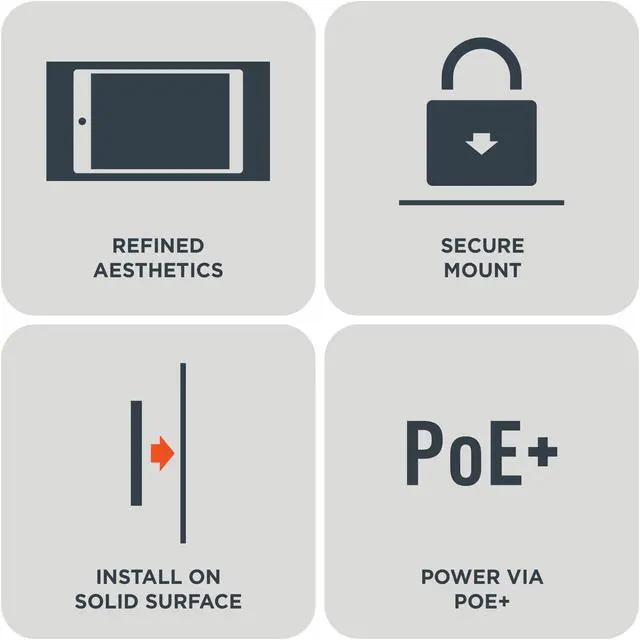 Alt view image 3 of 5 - iPort 70808 Surface Mount System iPad Wall Mount - Slim & Secure iPad 10.2" (9th, 8th, 7th Gen) Enclosure | Built-in PoE Charging | Aluminum Flush Wall Dock for Smart Home & Commercial Use - White