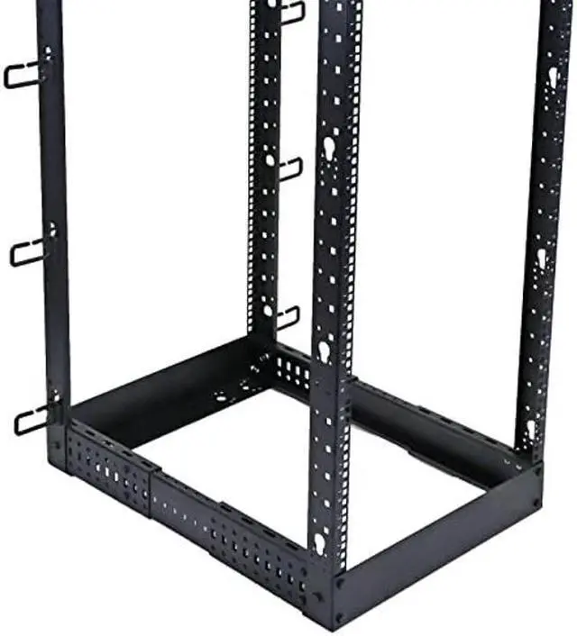 Alt view image 3 of 5 - AEONS 27U 4-Post IT Open Frame Server Rack 19 Inch Depth-Adjustable (22" to 40") Network Equipment AV Gear w/Casters and Cable Management