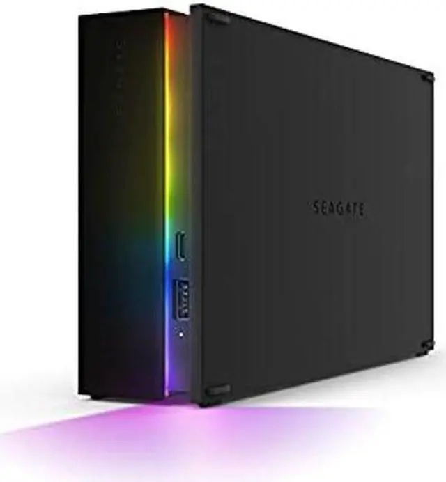 Alt view image 3 of 5 - Seagate FireCuda Gaming Hub External Hard Drive HDD 8TB - USB 3.2, Customizable RGB LED lighting, Dual forward-facing USB for Desktop PC with Rescue Services (STKK8000400)