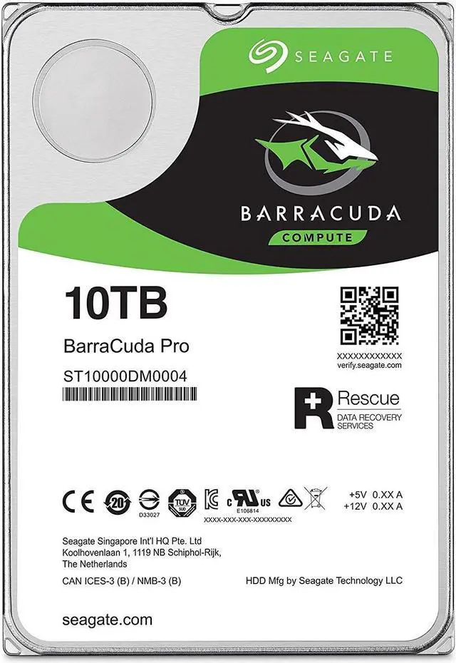 Main image of Seagate BarraCuda Pro 10TB Internal Hard Drive Performance HDD - 3.5 Inch SATA 6 Gb/s 7200 RPM 256MB Cache for Computer Desktop PC, Data Recovery (ST10000DM0004)