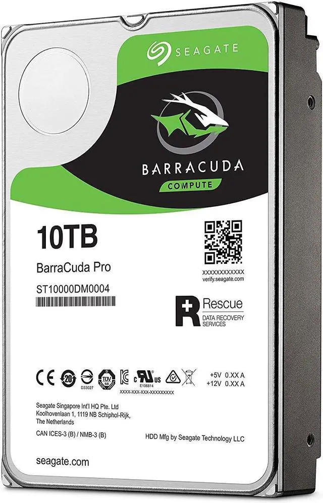 Alt view image 4 of 4 - Seagate BarraCuda Pro 10TB Internal Hard Drive Performance HDD - 3.5 Inch SATA 6 Gb/s 7200 RPM 256MB Cache for Computer Desktop PC, Data Recovery (ST10000DM0004)