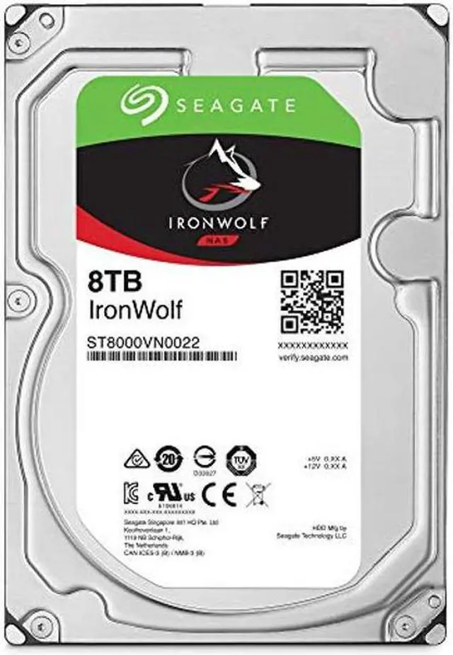 Alt view image 2 of 4 - Seagate IronWolf 8Tb NAS Internal Hard Drive HDD - 3.5 Inch SATA 6GB/S 7200 RPM 256MB Cache for Raid Network Attached Storage (ST8000VN0022),Silver