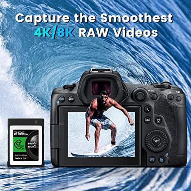 Alt view image 4 of 5 - 256GB CFexpress Type B Memory Card, Raw 4K/8K Video Recording,up to 1700MB/s Read, 1600MB/s Write, Compatible with Nikon Z6/Z7/D6,Canon EOS-1DXMark III/EOS-R5,Panasonic S1/S1R,DJI Ronin 4D