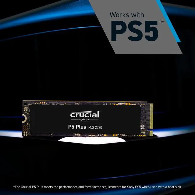 Main image of Crucial P5 Plus 2TB PCIe Gen4 3D NAND NVMe M.2 Gaming SSD, up to 6600MB/s - CT2000P5PSSD8, Solid State Drive