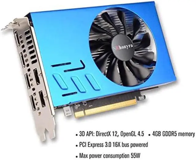Alt view image 5 of 5 - SRhonyra Radeon R7 350 HD7750 4GB Graphics Card GDDR5 6HDMI Graphics Video Card GPU PCI-Express 128-Bit Placa De Video