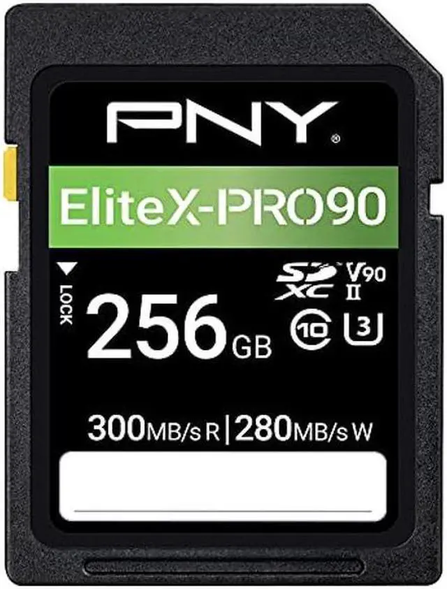 Main image of PNY 256GB EliteX-PRO90 Class 10 U3 V90 UHS-II SDXC Flash Memory Card