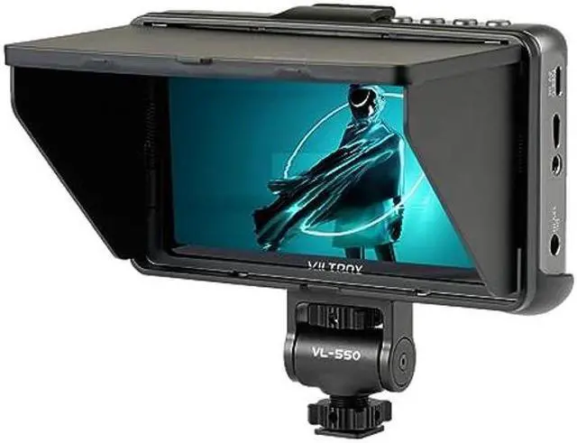 Alt view image 2 of 5 - VILTROX DC550 Pro 5.5 Inch High Bright 1200nit Touch Screen Director Camera Field Monitor with Sunshade Hood,Battery,Storage Bag