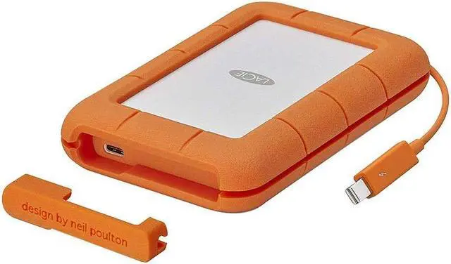Alt view image 2 of 5 - LaCie 2TB Rugged Thunderbolt USB-C External Hard Drive, Orange