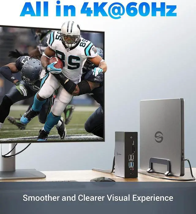 Alt view image 4 of 5 - UtechSmart 3 Monitor 18 in 1 Docking Station 4K@60Hz Thunderbolt 3/4 USB-C Windows & MacBook Grey