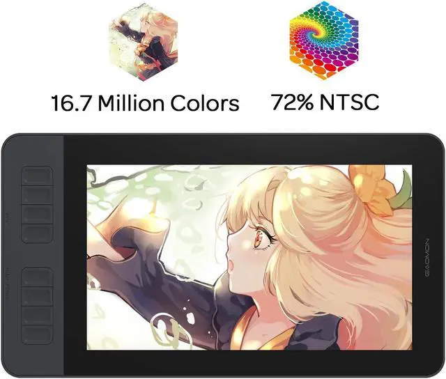 Alt view image 4 of 5 - GAOMON PD1161 Drawing Tablet with Screen, Digital Art Tablet with Battery-Free Stylus, Tilt, 8 Shortcut Keys for Paint, Design, Illustration, Editing, 11.6-inch Graphics Tablet for Mac, Windows PC