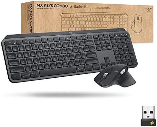 Main image of Logitech MX Keys & MX Master 3 Mouse for Business Combo, Wireless, Ergonomic, Secured Logi Bolt Technology, Bluetooth, Globally Certified, Windows/Mac/Chrome/Linux - Graphite