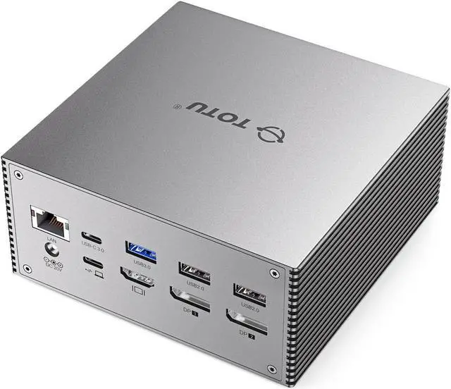 Main image of TOTU Upgraded Universal USB-C 4K Triple Display Docking Station with Charging Support for MacBook Pro & Windows Type C Systems (2 4K DP, HDMI, 6 USB Ports, 60W USB PD),Extended Display for macOS