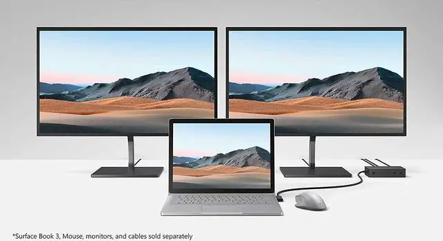 Alt view image 4 of 4 - Microsoft Surface Dock 2 - for Notebook/Desktop PC/Smartphone/Monitor/Keyboard/Mouse - 199 W - 6 x USB Ports - USB Type-C - Network (RJ-45) - Wired
