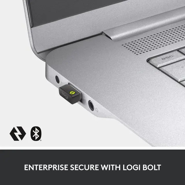 Alt view image 2 of 5 - Logitech MX Keys Combo for Business | Gen 2, Full Size Wireless Keyboard and Wireless Mouse, with Keyboard Palm Rest, Bluetooth, Logi Bolt, Quiet Clicks, Windows/Mac/Chrome/Linux - Graphite