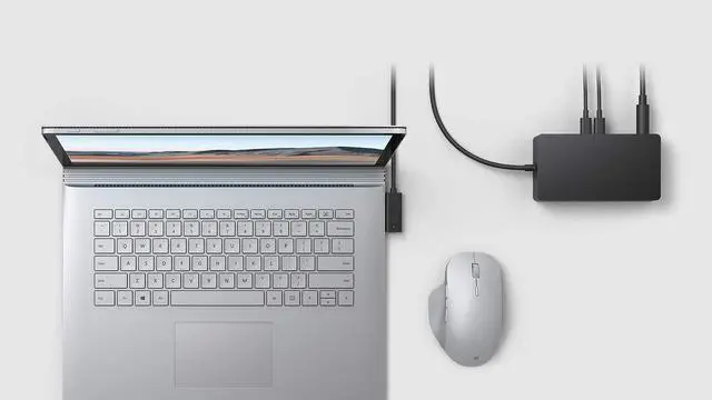 Alt view image 3 of 4 - Microsoft Surface Dock 2 - for Notebook/Desktop PC/Smartphone/Monitor/Keyboard/Mouse - 199 W - 6 x USB Ports - USB Type-C - Network (RJ-45) - Wired