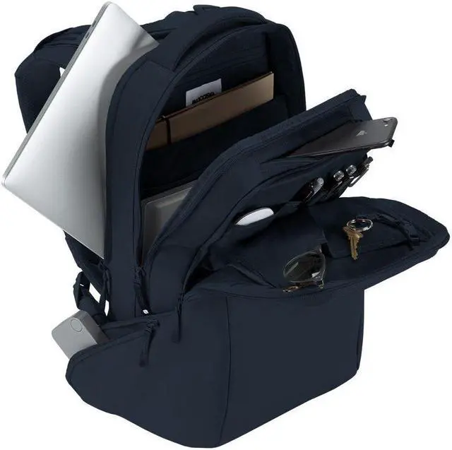 Alt view image 2 of 5 - Incase ICON Durable Travel Backpack, Laptop Bag with Strong 840 Nylon, Fits 16-inch Laptop, Carry On Backpack for Travel (Navy)