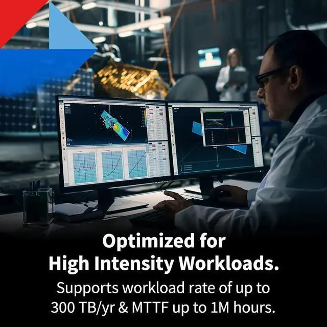 Alt view image 3 of 5 - Toshiba X300 PRO 12TB High Workload Performance for Creative Professionals 3.5-Inch Internal Hard Drive - Up to 300 TB/Year Workload Rate CMR SATA 6 GB/s 7200 RPM 512 MB Cache - HDWR51CXZSTB