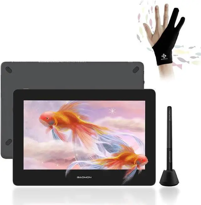 Main image of GOMON PD1220 11.6'' Pen Display (Charcoal Grey) 86% NTSC Full Laminated Graphics Drawing Tablet with Tilt Support 8192 Levels Passive Stylus, Compatible with Windows & Mac &Android