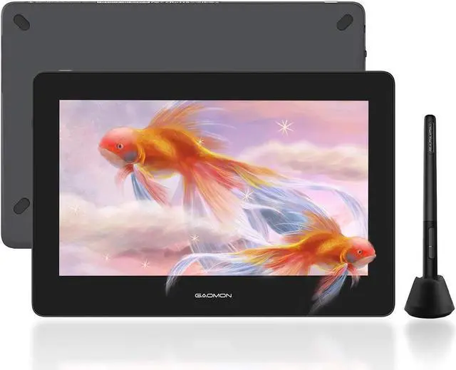 Alt view image 2 of 5 - GOMON PD1220 11.6'' Pen Display (Charcoal Grey) 86% NTSC Full Laminated Graphics Drawing Tablet with Tilt Support 8192 Levels Passive Stylus, Compatible with Windows & Mac &Android