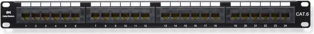 Alt view image 4 of 5 - Cable Matters UL Listed Rackmount or Wall Mount 24 Port Cat6 Patch Panel (Cat 6 RJ45 Patch Panel) & 1000 Feet in-Wall Rated (cm) Bare Copper Cat 6, Cat6 Bulk Cable in Blue