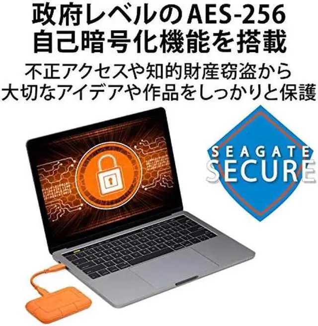Alt view image 3 of 5 - LaCie Portable SSD 1TB Rugged SSD USB3.1 (Gen2) IP67 Waterproof STHR1000800