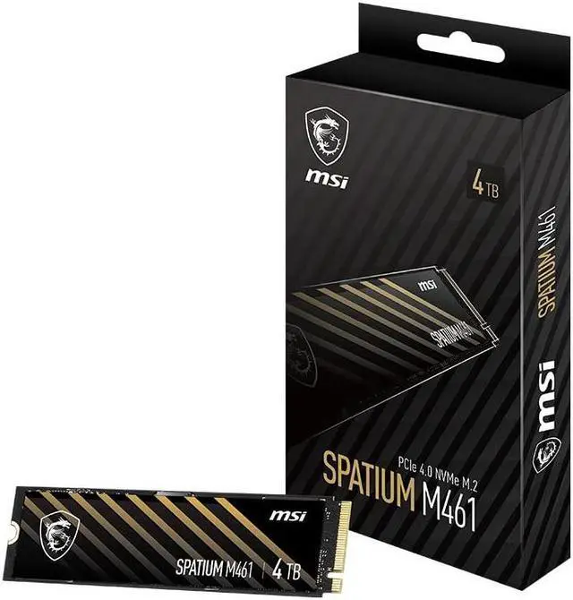 Main image of MSI SPATIUM M461 PCIe 4.0 NVMe M.2 4TB Internal SSD PCIe Gen4 NVMe