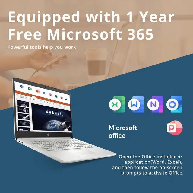 Alt view image 3 of 5 - HP Premium Stream 14" HD Laptop, Intel Celeron N4120 Processor, 4GB RAM, 64GB eMMC, Intel UHD Graphics 600, HD Camera, WiFi 5, HDMI, 1 Year Free Office 365, Win 11s, Silver, 32GB Hotface USB Card