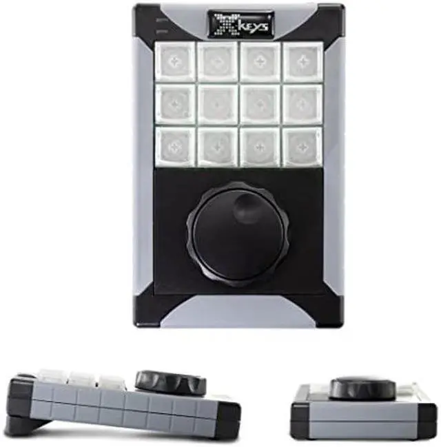 Alt view image 3 of 5 - X-keys USB Programmable Keyboard with Jog & Shuttle Control for Editing or Instant Replay (12 Key, XK-12 JGS)