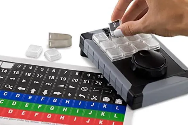 Alt view image 2 of 5 - X-keys USB Programmable Keyboard with Jog & Shuttle Control for Editing or Instant Replay (12 Key, XK-12 JGS)