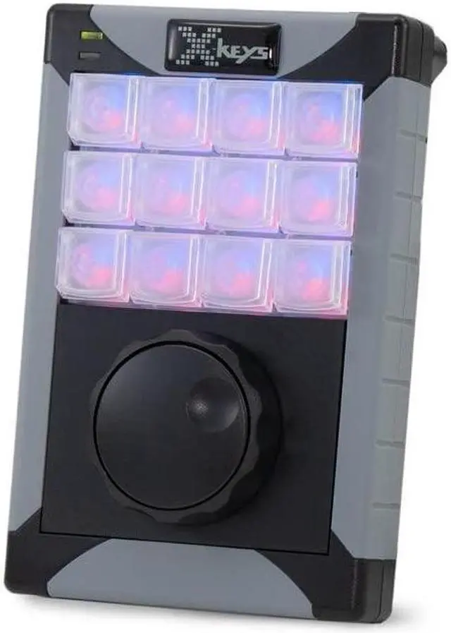 Alt view image 4 of 5 - X-keys USB Programmable Keyboard with Jog & Shuttle Control for Editing or Instant Replay (12 Key, XK-12 JGS)