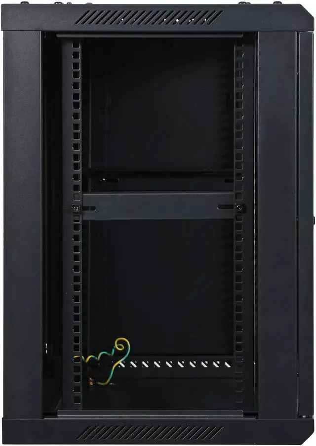 Alt view image 4 of 5 - Aeons 12U Signature Wall Mount 19-inch IT Network Cabinet Enclosure Server Rack 16-inch Depth Glass Door
