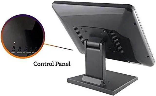 Alt view image 3 of 5 - 15-Inch Capacitive LED Backlit Multi-Touch Monitor, True Flat Seamless Design Touchscreen with Metal POS Stand, for Office, POS, Retail, Restaurant, Bar, Gym, Warehouse