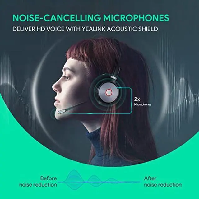 Alt view image 2 of 4 - Yealink WH66 Mono Wireless DECT Headset Teams Certified,Long Wireless Range 160m/525ft,Talk Time 13H,Speaker,Work with PC/Laptop/Desk Phone,and Cell Phone (USB-A,Bluetooth),Noise Canceling Microphone