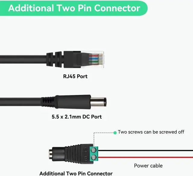 Alt view image 5 of 5 - LINOVISION Industrial 8-Port Full Gigabit BT 90W POE Switch and DC12V POE Splitter
